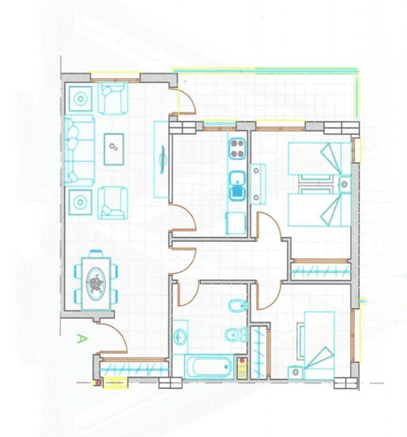 Apartamento de 2 dormitorios en la playa de Los Boliches